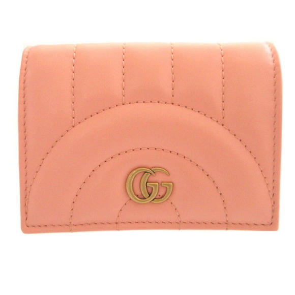 GUCCI Pink Leather GG Marmont Wallet - Picture 2 of 10